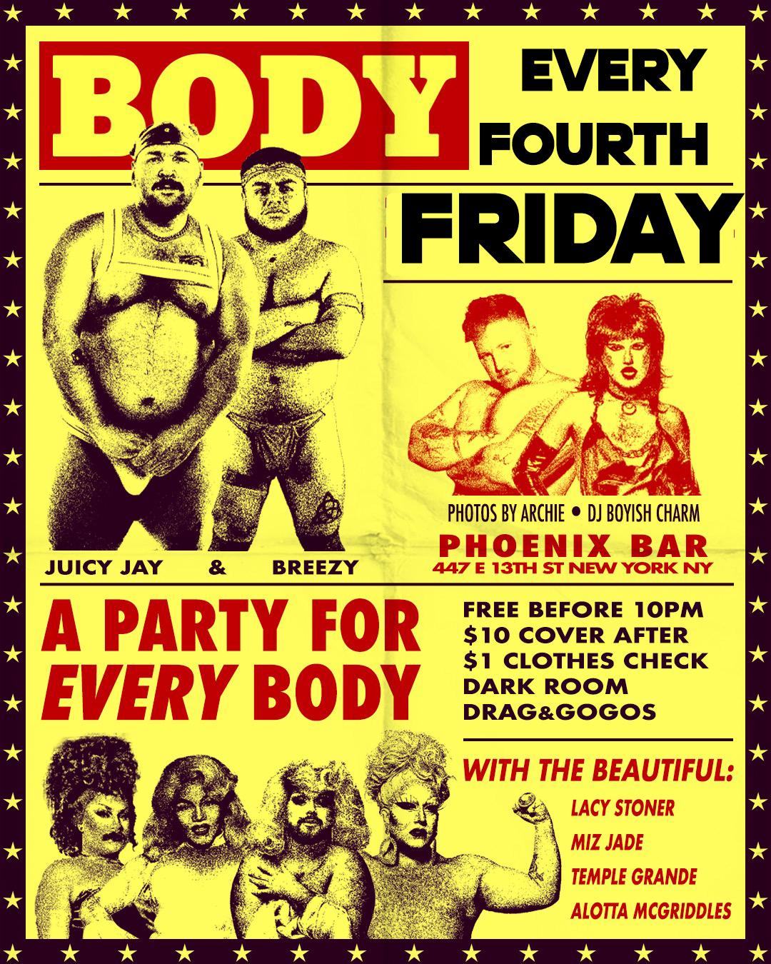 Body fourth Friday event flyer.